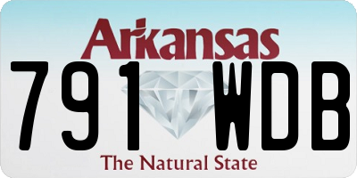 AR license plate 791WDB