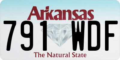 AR license plate 791WDF