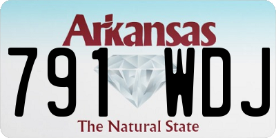 AR license plate 791WDJ