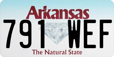 AR license plate 791WEF