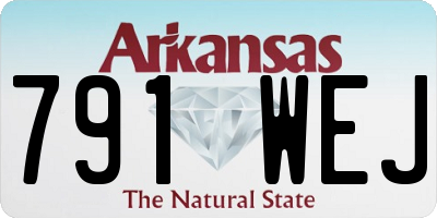 AR license plate 791WEJ