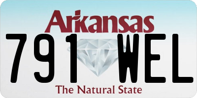 AR license plate 791WEL