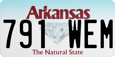 AR license plate 791WEM