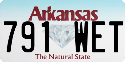 AR license plate 791WET