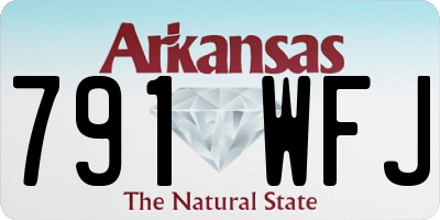 AR license plate 791WFJ