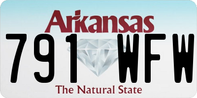 AR license plate 791WFW