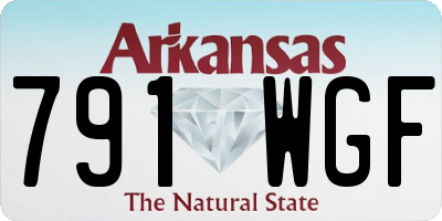 AR license plate 791WGF