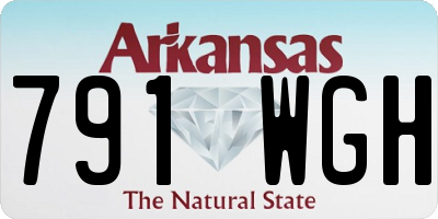 AR license plate 791WGH