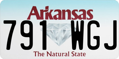 AR license plate 791WGJ
