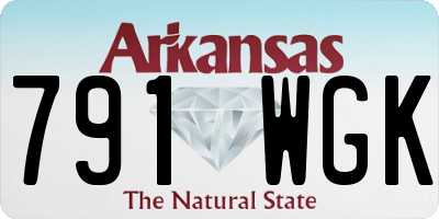 AR license plate 791WGK