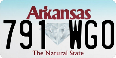 AR license plate 791WGO