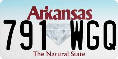 AR license plate 791WGQ