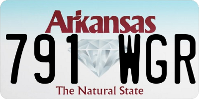 AR license plate 791WGR