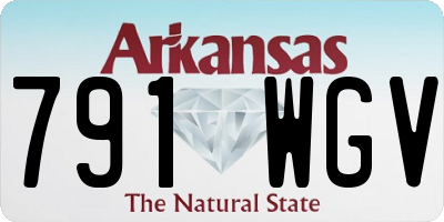 AR license plate 791WGV