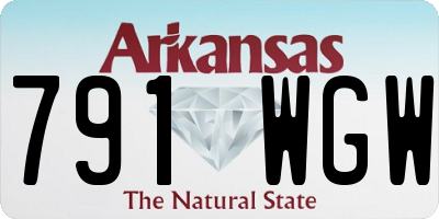 AR license plate 791WGW