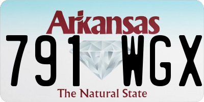 AR license plate 791WGX