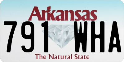 AR license plate 791WHA