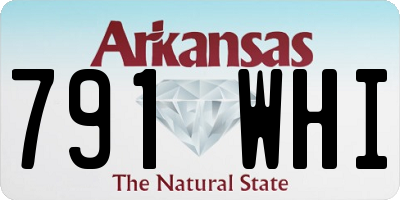 AR license plate 791WHI