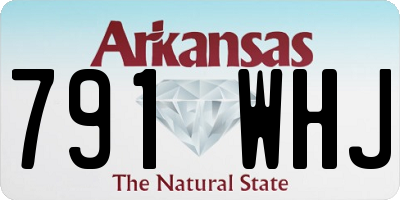 AR license plate 791WHJ