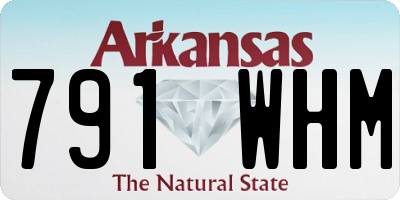 AR license plate 791WHM