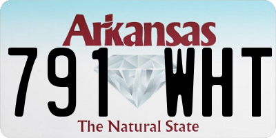 AR license plate 791WHT
