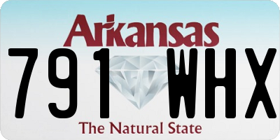 AR license plate 791WHX