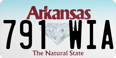 AR license plate 791WIA