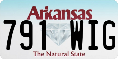 AR license plate 791WIG