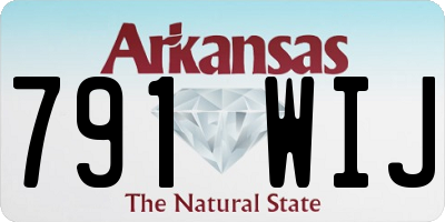 AR license plate 791WIJ