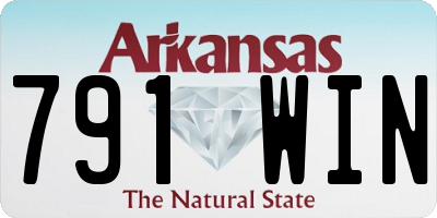 AR license plate 791WIN