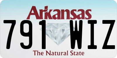 AR license plate 791WIZ