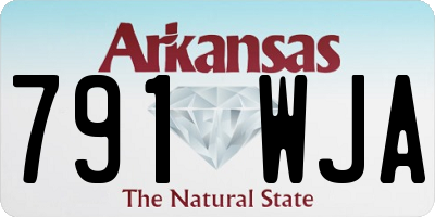 AR license plate 791WJA