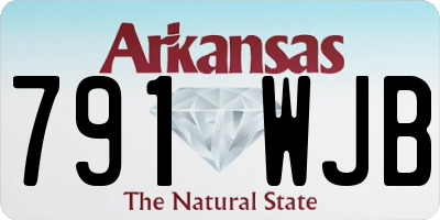 AR license plate 791WJB