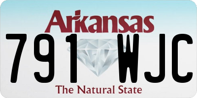 AR license plate 791WJC