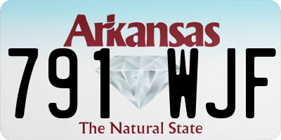 AR license plate 791WJF