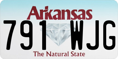 AR license plate 791WJG
