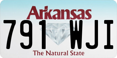 AR license plate 791WJI