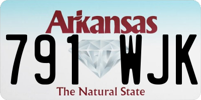 AR license plate 791WJK
