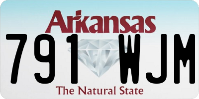 AR license plate 791WJM