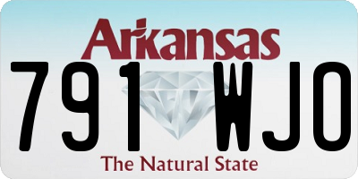 AR license plate 791WJO