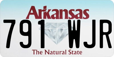 AR license plate 791WJR