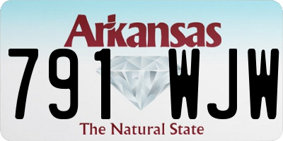 AR license plate 791WJW
