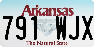 AR license plate 791WJX