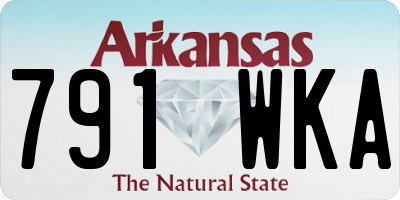 AR license plate 791WKA