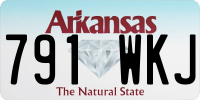 AR license plate 791WKJ