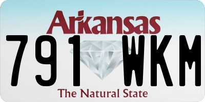 AR license plate 791WKM