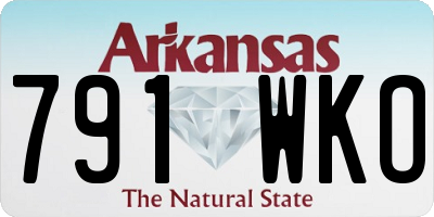 AR license plate 791WKO
