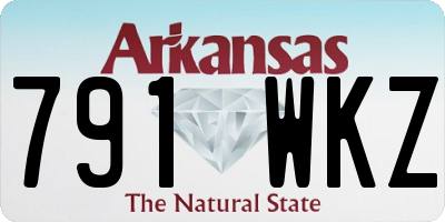 AR license plate 791WKZ