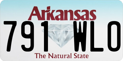 AR license plate 791WLO