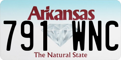 AR license plate 791WNC